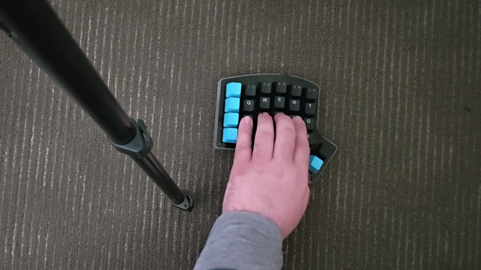 The natural position Hand resting with four fingers on the A S D F keys and thumb near the space key